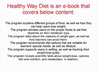 The Healthy Way Diet Review-Best weight loss plan.