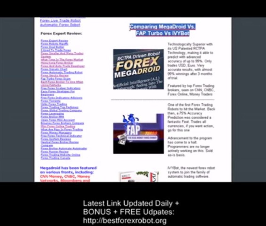 Best Forex Robot Review - Forex Megadroid Vs FAP turbo VS IvyBot Forex