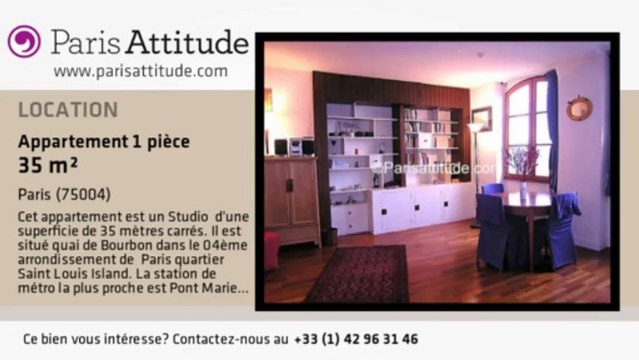 Appartement Studio à louer - Ile St Louis, Paris - Ref. 1856