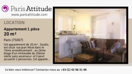 Appartement Studio à louer - Tour Eiffel, Paris - Ref. 6277