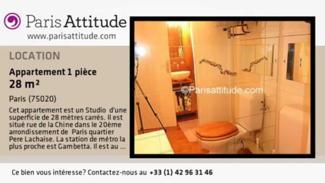 Appartement Studio à louer - Gambetta, Paris - Ref. 1099