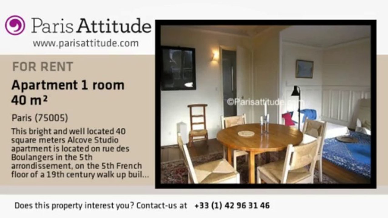 Alcove Studio Apartment for rent - Place Monge, Paris - Ref. 2083