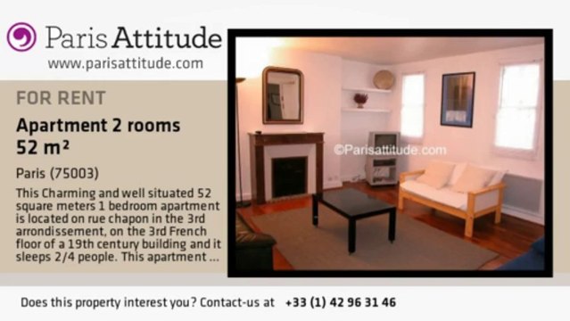 1 Bedroom Apartment for rent - Arts et Métier, Paris - Ref. 726