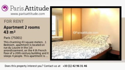 1 Bedroom Apartment for rent - Palais Royal, Paris - Ref. 7683