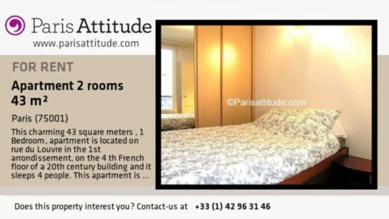 1 Bedroom Apartment for rent - Palais Royal, Paris - Ref. 7683