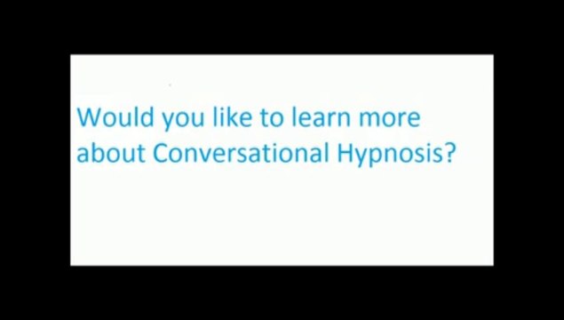 conversational hypnosis techniques and training