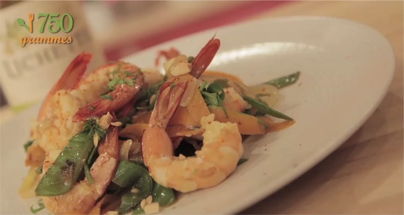 Recette de Wok de crevettes aux cacahuètes - 750 Grammes
