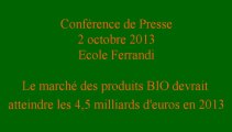 Conférence de Presse Agence Bio - mercredi 2 octobre - Ecole Ferrrandi