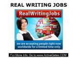 Real Writing Jobs - Making Money From Home With Article Writing Jobs