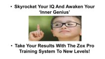 Improve Memory - Increase Focus - Zox Pro Training System - Boost IQ