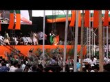 Supporters gather for BJP's Vikas rally in Delhi