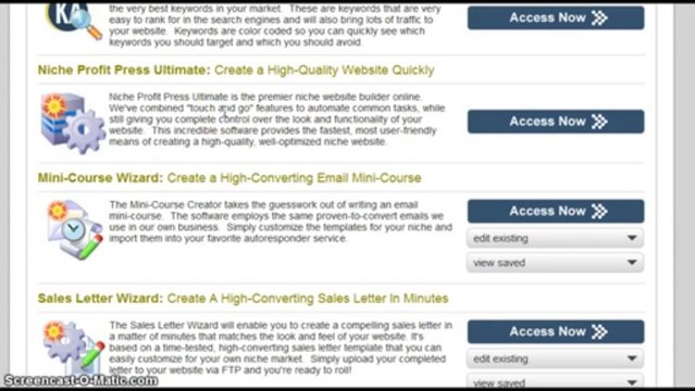 Niche Profit Classroom Reviews Part 5 of 8 - Software Suite Overview