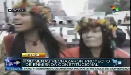 Indígenas de Brasil rechazan proyecto de enmienda constitucional