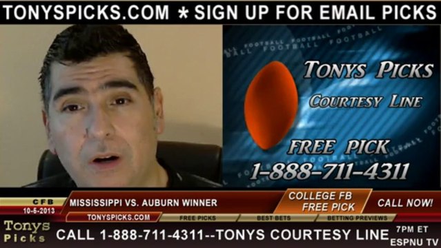 Auburn Tigers vs. Mississippi Rebels Pick Prediction NCAA College Football Odds Preview 10-5-2013