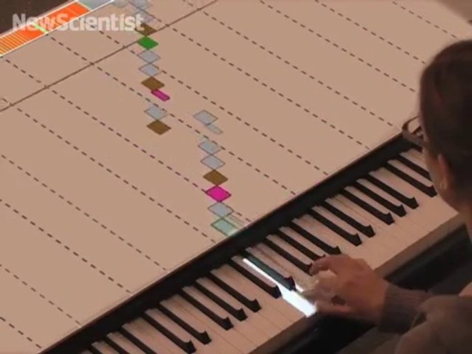 Piano projections help you play a tune