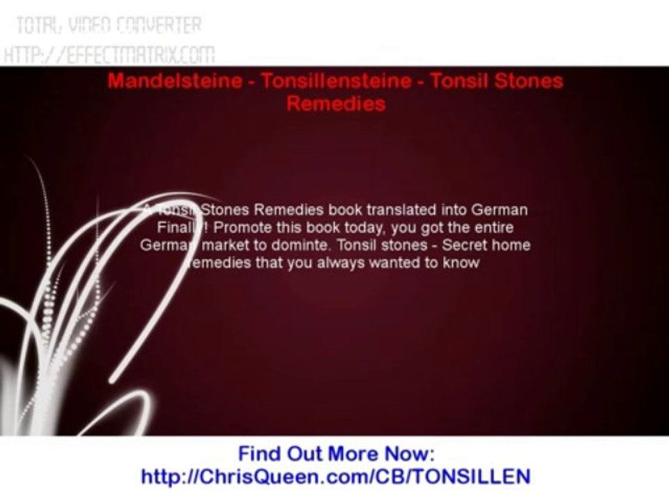 Mandelsteine - Tonsillensteine - Tonsil Stones Remedies