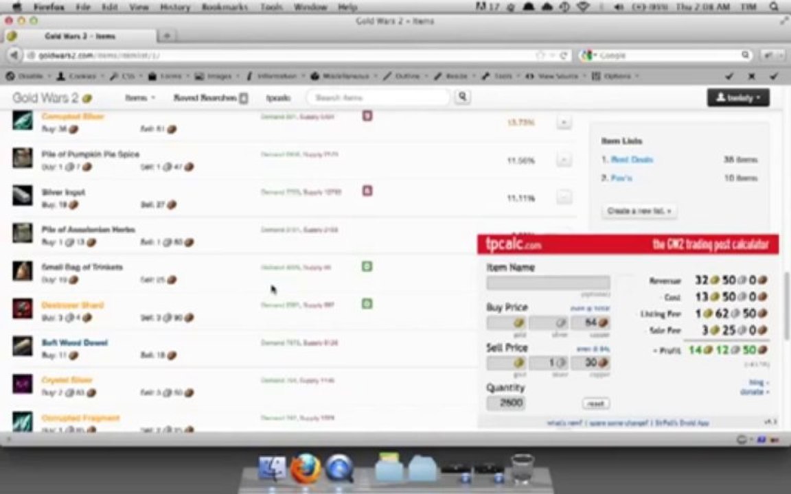 Gold Wars 2 — Guild Wars 2 Gold Investing Tool
