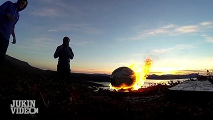 Don't Play With Fire | Flaming Soccer/Football Kick