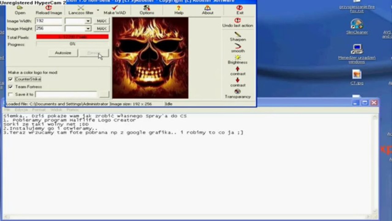 Jak dodać własny Spray do CS 1.6 przez Halflife Logo Creator ?