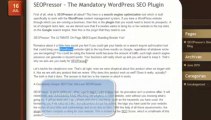 SEOPressor Wordpress Plugin Make First Page Ranking Fast
