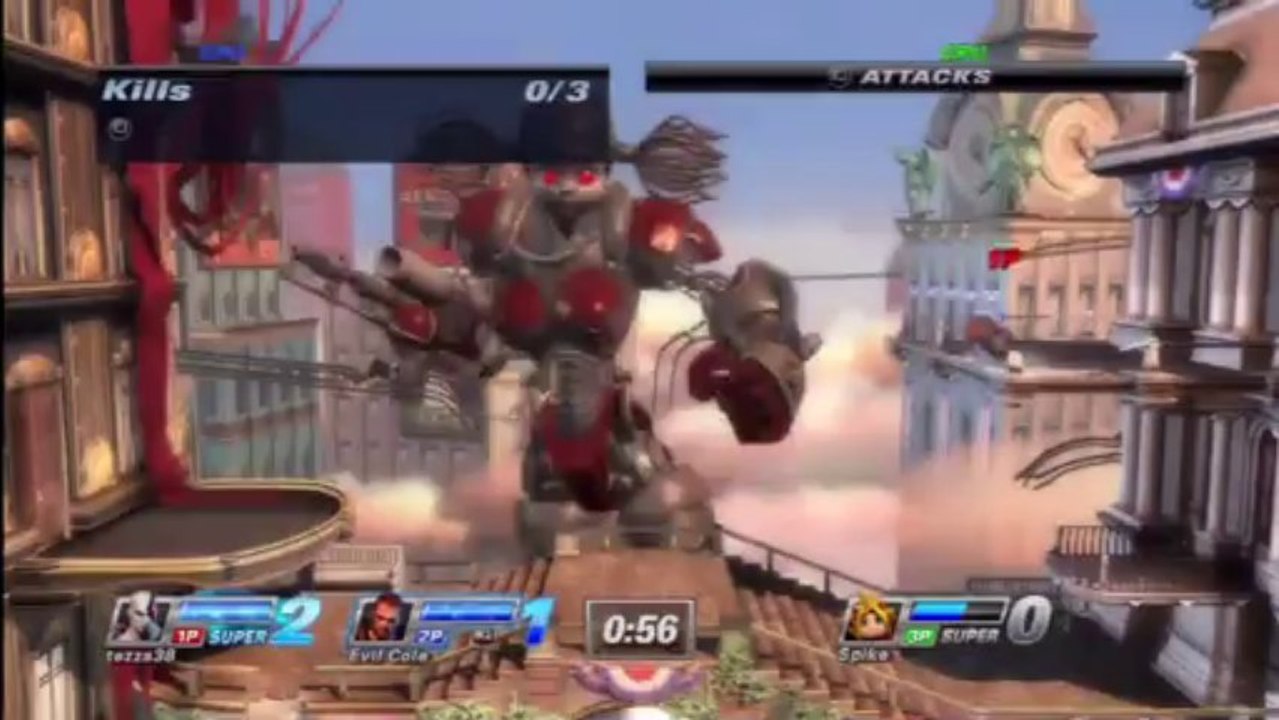 PS3 - Playstation All-Stars Battle Royale - Combat Trials - Kratos - All Star - Part 1