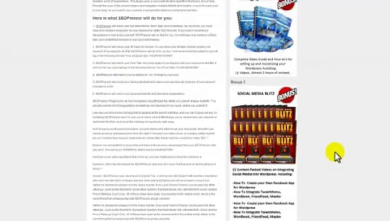 SEOPressor Plugin for Wordpress SEO Detailed Review and Demonstration