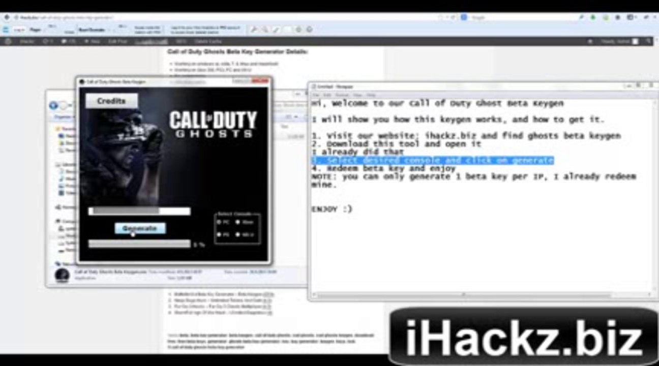 Call of Duty Ghosts Beta Key Generator [Keygen Crack] FREE Download + Torrent (Xbox, PC, PS3, Wii U)