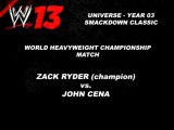 WWE13 (Wii) - Zack Ryder vs John Cena (World Title)