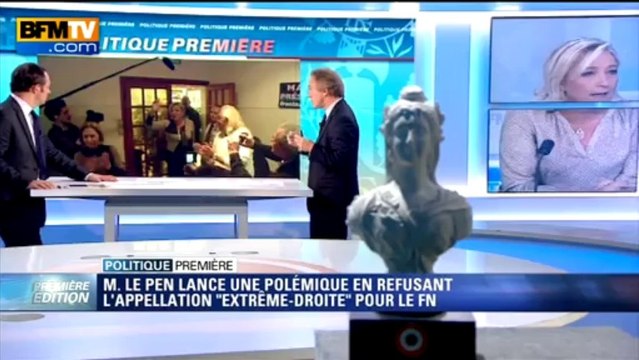 Politique Première: Marine Le Pen refuse l'appellation extrême-droite pour le FN - 04/10