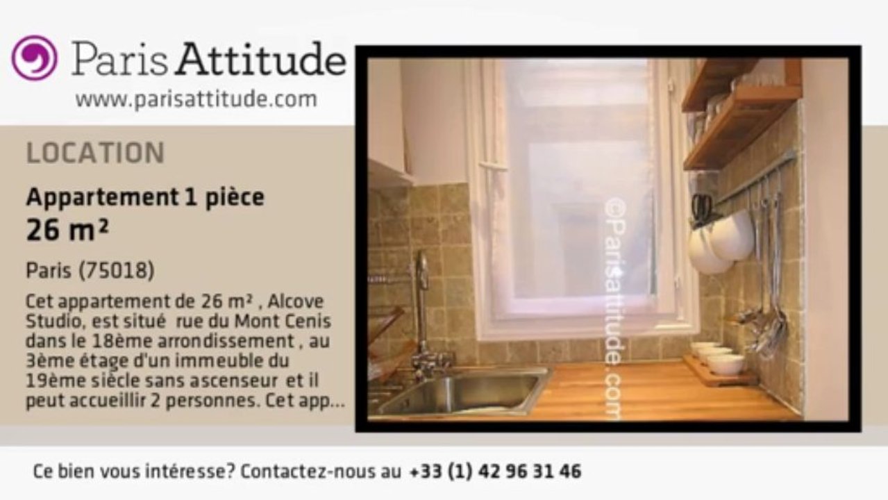 Appartement Alcove Studio à louer - Jules Joffrin - Mairie du 18ème, Paris - Ref. 5003