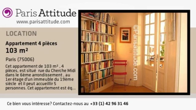 Appartement 3 Chambres à louer - St Placide, Paris - Ref. 1440