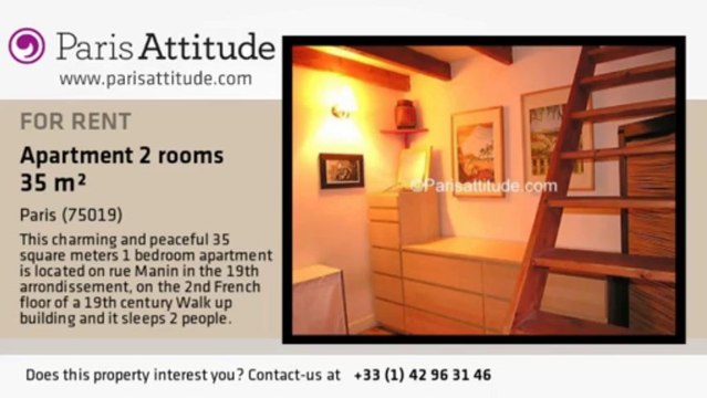 1 Bedroom Apartment for rent - Buttes Chaumont, Paris - Ref. 1805