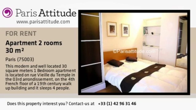 1 Bedroom Apartment for rent - Musée Picasso, Paris - Ref. 4177