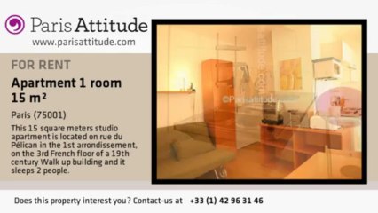 Studio Apartment for rent - Palais Royal, Paris - Ref. 1597