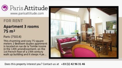2 Bedroom Loft for rent - Montsouris, Paris - Ref. 2995