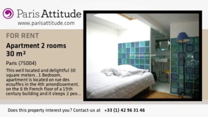 1 Bedroom Apartment for rent - St Paul, Paris - Ref. 7525