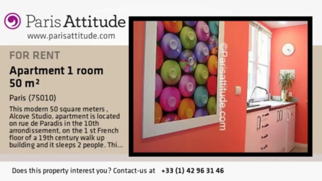 Alcove Studio Apartment for rent - Poissonnière, Paris - Ref. 5861