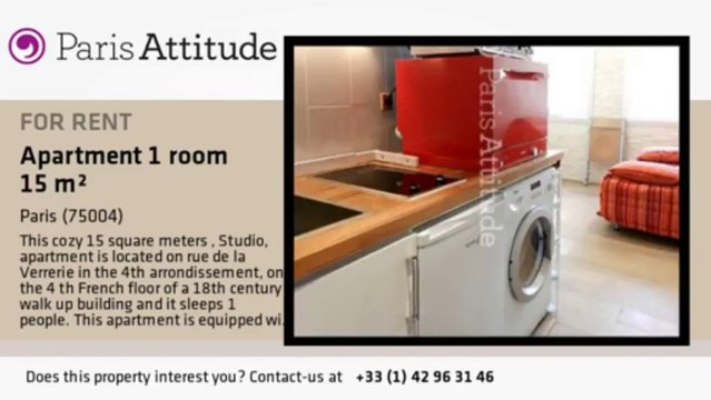 Studio Apartment for rent - Hôtel de Ville, Paris - Ref. 8490