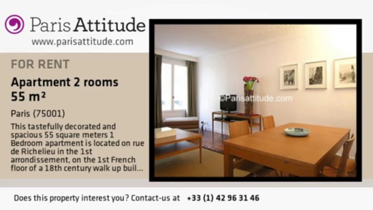 1 Bedroom Apartment for rent - Palais Royal, Paris - Ref. 2705