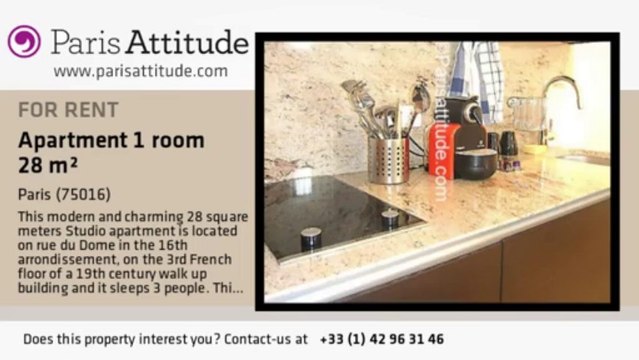 Studio Apartment for rent - Arc de Triomphe, Paris - Ref. 3425