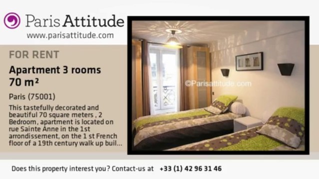 2 Bedroom Apartment for rent - Palais Royal, Paris - Ref. 1639