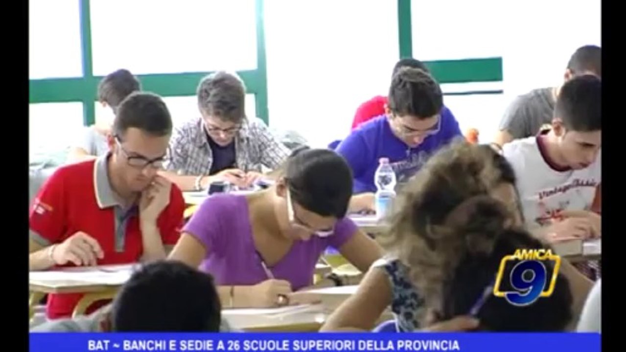 BAT | Banchi e sedie a 26 scuole superiori dell...