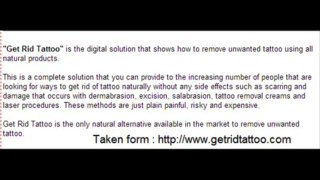 Removing Tatoos - Get Rid Tattoo Review