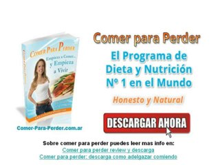 Comer para Perder Grasa ¿Es posible?