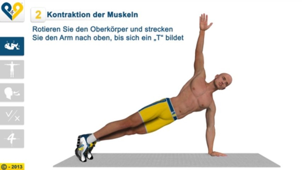 Beugen mit Rotation des Oberkörpers