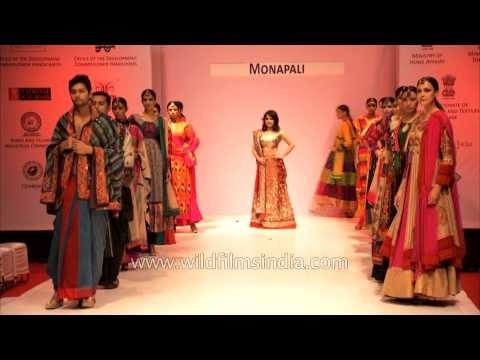 Bollywood actress Minisha Lamba walking the ramp for designers MonaPali at NEDF