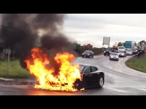 Tesla Model S fire tanks electric car company's stock