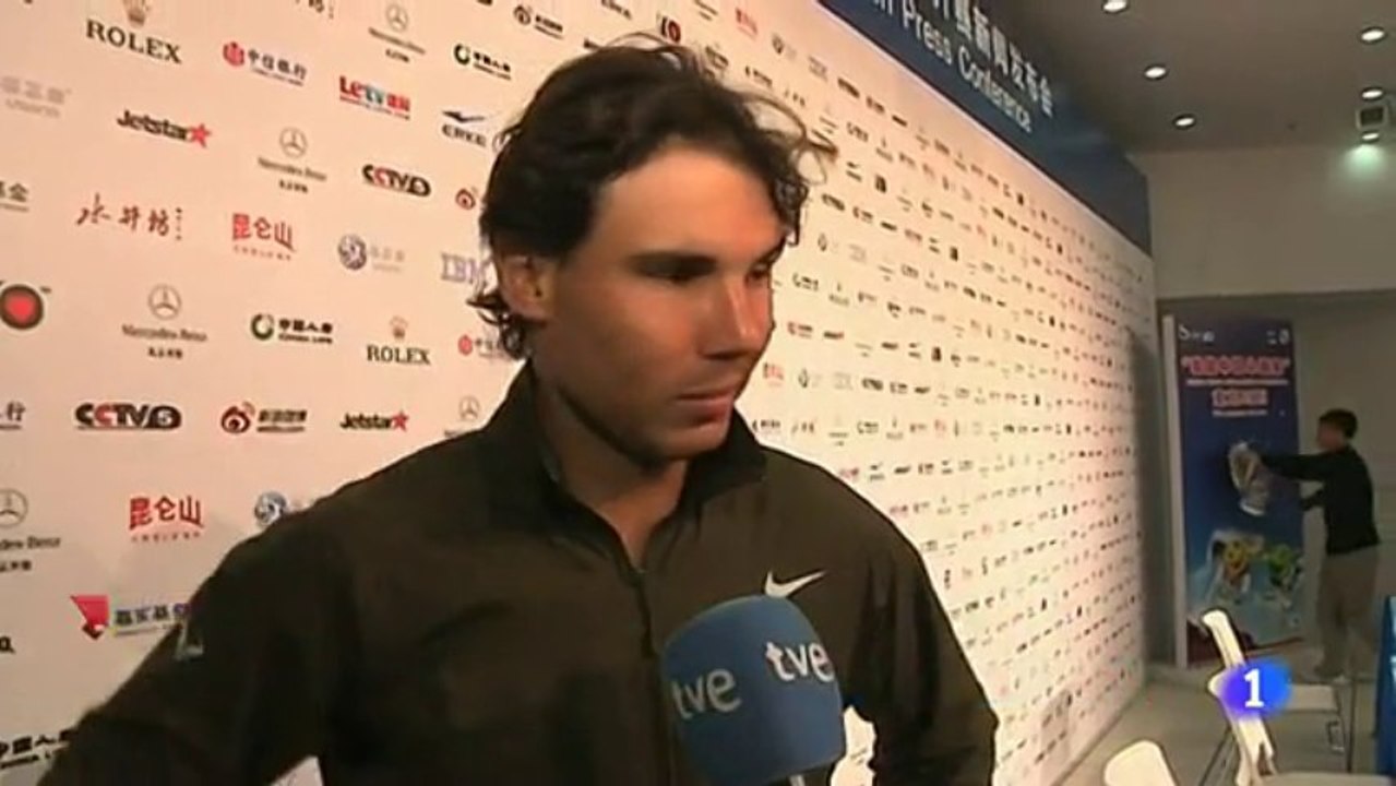 Rafael Nadal's interview after his QF match at China Open (in Spanish)