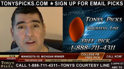 Michigan Wolverines vs. Minnesota Golden Gophers Pick Prediction NCAA College Football Odds Preview 10-5-2013