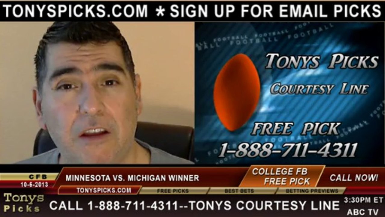 Michigan Wolverines vs. Minnesota Golden Gophers Pick Prediction NCAA College Football Odds Preview 10-5-2013